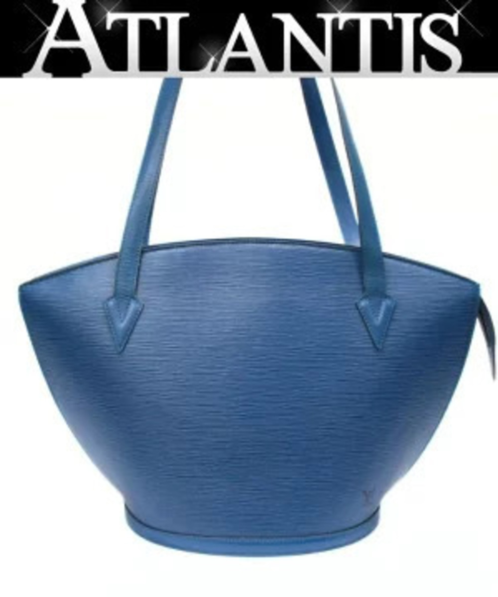 Louis Vuitton Saint Jacques Shopping Shoulder Bag Epi Leather Toledo Blue